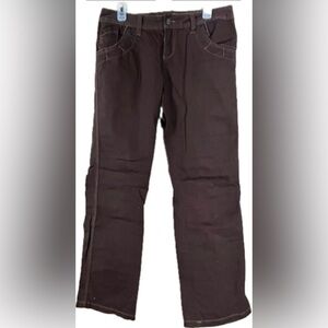 Maurice’s vintage brown pants with cream stitching. Women’s size 7/8
